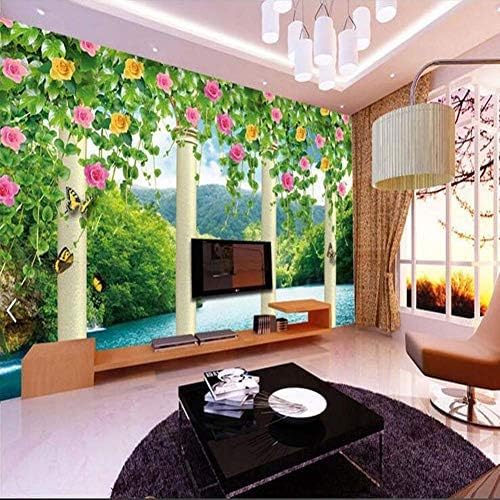 Blume Restaurant Cafe Kinder Landschaft 3D Tapeten Wanddekoration Fototapete Sofas Wohnzimmer Wandbild Schlafzimmer-200cm×140cm