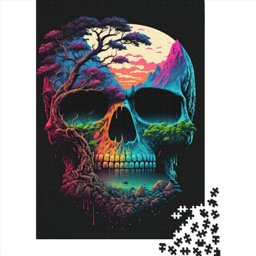 Skull Island Holzpuzzle Puzzle für Erwachsene und Jugendliche, Lernspiel für Erwachsene und Jugendliche, 75 x 50 cm