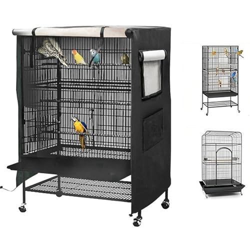 AOpghY Vogelkäfigabdeckung 38x23.6x51 Universal 210d wasserdichte Käfigabdeckung Gute Nacht Blackout & atmungsaktives Vogelkäfigabdeckung für Vogelfitter Katzenkäfig -Haustierprodukte