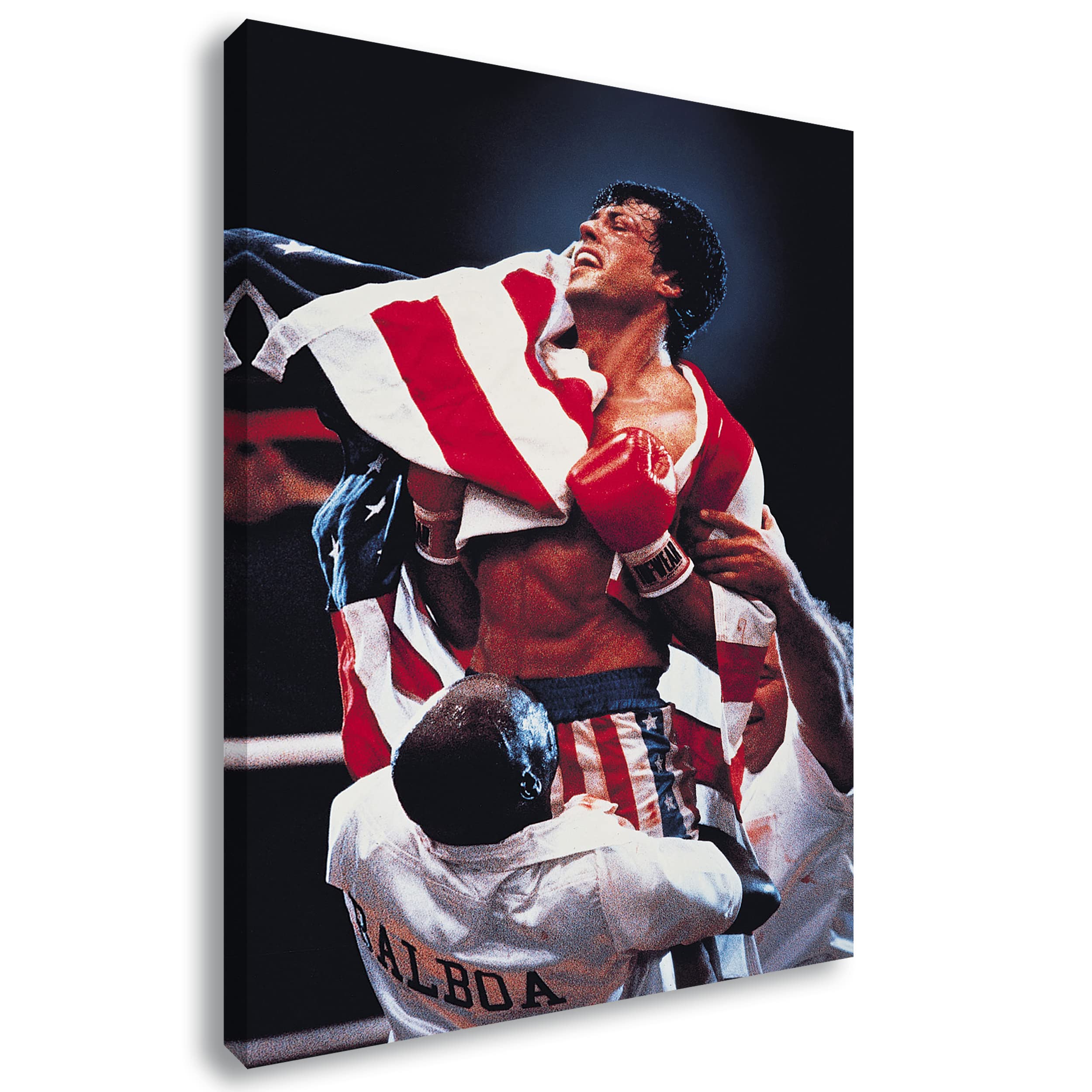 Artis Prints Leinwandbild Rocky | Boxfilm - Hollywood - Sylvester Stallone, Wandbild auf Keilrahmen gespannt - Klein bis XXL, Wohnzimmer - Flur - Dekoration