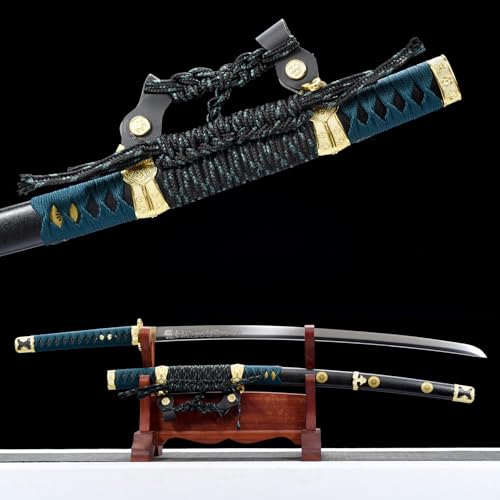 LQSLFsword 104cm Katana，Tachi，Samuraischwert，Sharp，Katana Schwert scharf， Handgeschmiedeter hoher Manganstahl