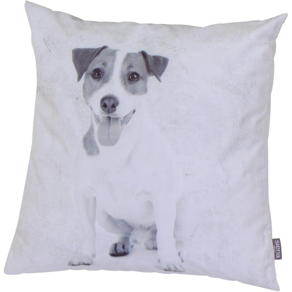 Siena Home Dekokissen ORA, Dessin Jack Russell Terrier Velvet 100% Polyester, Dessin 304-Jack Russell Terrier