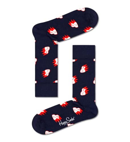 Happy Socks Bunny Sock, farbenfrohe und fröhliche, Socken für Männer und Frauen, Blau (41-46)