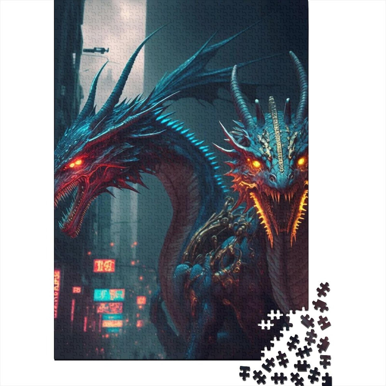 Brave Dragon Puzzles Puzzles für Erwachsene Teenager 1000 Teile Puzzles für Erwachsene Spielspielzeug für Erwachsene Familienpuzzles Geschenk 75x50cm