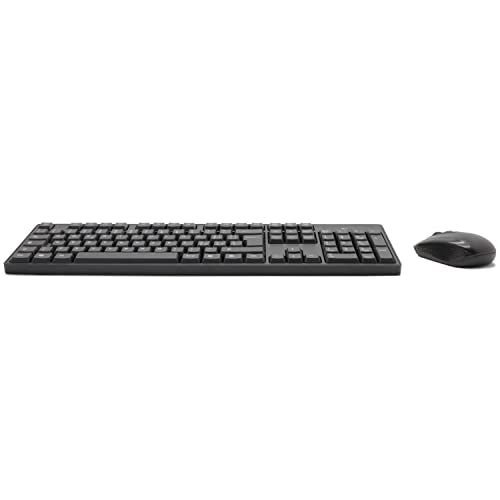 SIMPLETEK Komplettes Set mit Maus und Tastatur, kabellos, 2,4 GHz, italienisches Layout, ergonomisch, leise, 105 Tasten, 1000 DPI