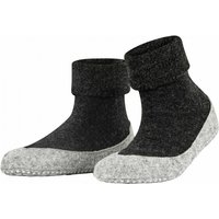 Falke - Women's Cosyshoe Cocooning - Hüttenschuhe Gr 37-38 schwarz/grau