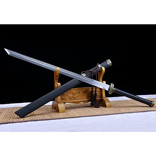 LQSMX sword 43.3 in Broadsword/scharf/Chinesisches Kampfsportmesser Katana Schwert echt Samuraischwert Handgeschmiedeter Manganstahl