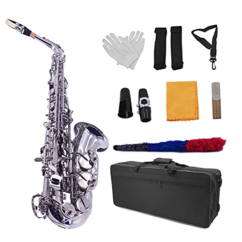 Eb Altsaxophon Saxophon Sax Messing überzogen Nickel 802 Schlüssel Holzblasinstrument Mit Tragetasche Reed Pinsel Tuch Handschuhe Riemen