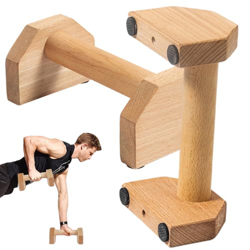 Push-up-Griffe für Boden 1 Paar Holzschuhen-up-Stange Heavy Duty Pushup-Griffe nicht rutschfeste Waching-Liegestütze für Home-Fitness-Push-up-Griffe für Boden