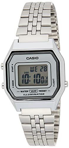 Casio Damen Digital mit Edelstahl Armbanduhr LA680WA 7D