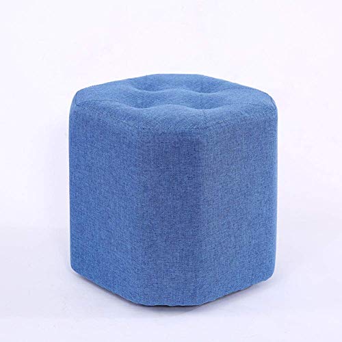 CNBYDK Fußhocker, LEFEDA Pouffe Stoff Fußhocker, Quadratischer Holzfußhocker, Anti-Rutsch Stumm Fußpolster Abnehmbare Und Waschbare Fußstütze, Flur Wickelschuhbank Sofa Kleine