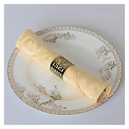 Wiederverwendbare Stoffservietten, 10 teile/los 48 cm quadratisch tischtuch Servietten for die Hochzeit Geburtstag Dekoration farbiges Serviettenstoff gestickt(Beige)