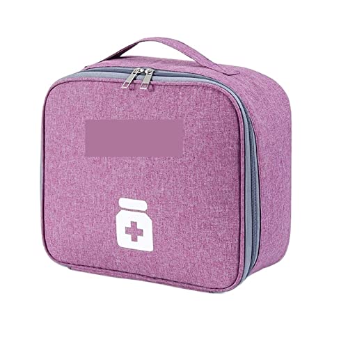 HJBFVXV Aufbewahrungsboxen Travel Medicine Storage Box Organizer Bag Medical Case Emergency Mini Kit Outdoor First Aid Portable Accessories Supplies Items (Color : C Purple L)