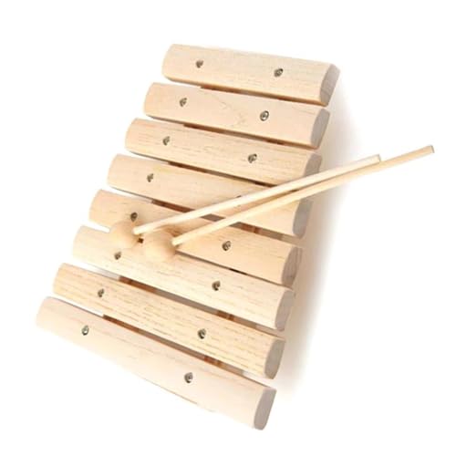 Glockenspiel Für Anfänger Natürliches Holz, 8 Töne, Resonanzboden, Glockenspiel, Xylophon, Schlaginstrument