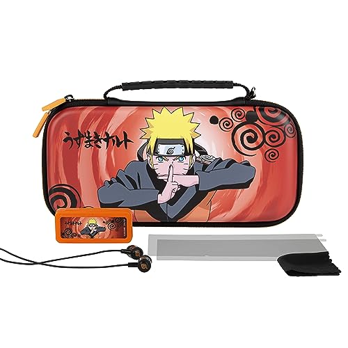 Konix Naruto Shippuden Starter Kit Jutsu Nintendo Switch und Switch, OLED-Gaming-Zubehörpaket, Hülle, Schutzscheibe, Kopfhörer