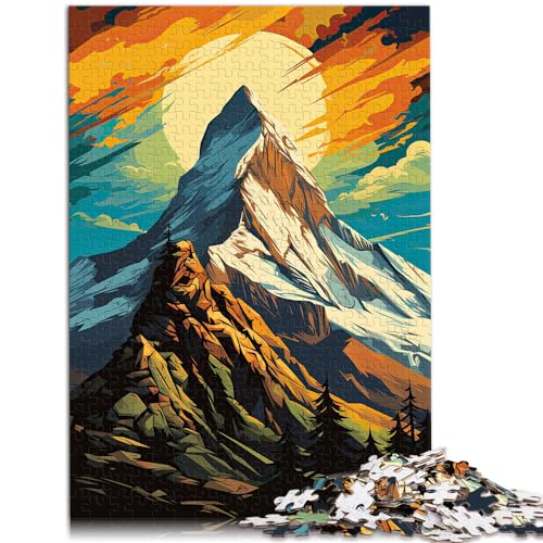 Puzzle | Puzzles Pop-Art-Berge Puzzles 1000 Teile Holzpuzzle Spielzeug Puzzles Lernspiele Stressabbauende Puzzles 1000 Teile (50 x 75 cm)