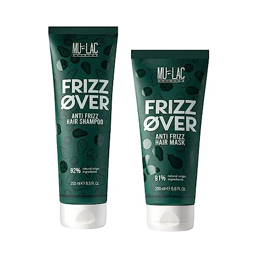 Mulac Cosmetics FRIZZ OVER Hair Shampoo Anti Frizz 250 ml + Anti Frizz Hair Mask Haarmaske Anti-Frizz 200 ml VEGAN