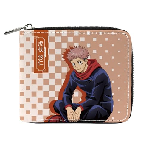 RYNDEX Jujut-su Kais-en Geldtasche Anime, Süß Spaß Einzigartig Karten Geldbeutel, Scheckkartenetui für Fans Teens Geburtstagsgeschenk(Color:Multicolor 5)