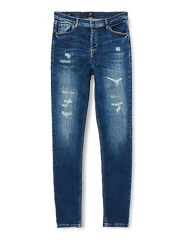 LTB Jeans Damen Jeans Amy X - Jeans Damen Skinny aus Baumwollmischung Skinny Denim Dunkel mit Reißverschluss Hohe Taille - Blau