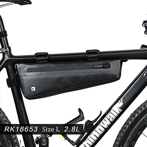 Rysmliuhan Shop Fahrrad Handyhalterung Wasserdicht Fahrradtasche FüR Lenker Fahrradtasche Mountainbike-Zubehör Fahrradtaschen Für Hinten Fahrradzubehör Black,2.8l