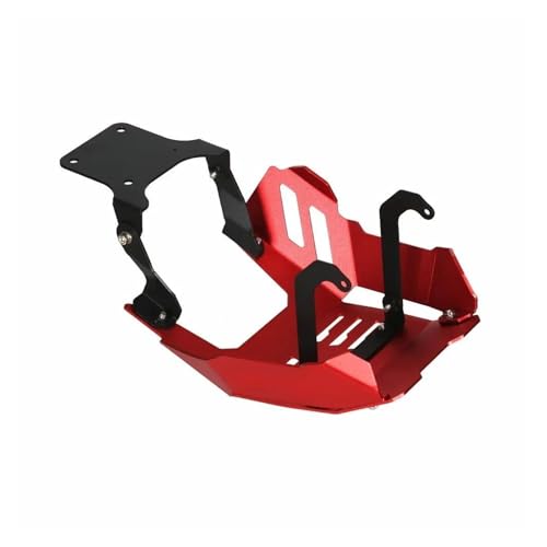 Unterfahrschutz für Motorräder Für AFFE Für Grom MSX125 2022 2023 5-Gang-Getriebe Vorne Skid Plate Motorschutz Low Mud Bash Cover Schutzrahmen Motorschutz Chassis(22-23 Red Grom)