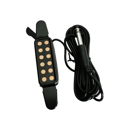 12-Loch-Clip-On-Sound-Pickup-Mikrofon-Draht-Verstärker-Lautsprecher Für Akustik-E-Gitarre-Wandler-Zubehör (Color : Without control)