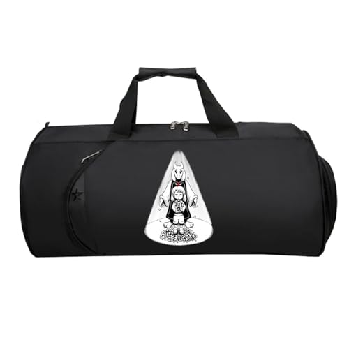 Kleine Reisetasche Anime, Handreisegepäck mit Schultergurt Handtasche, Carry On Bag füR Urlaub Und Sport, Schwimmbad, Klinikaufenthalt Flugzeug(Black 5)