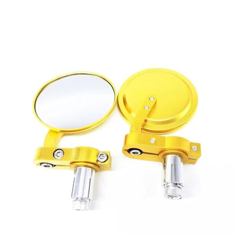 7/8" Universal Rückspiegel Für Motorrad Lenkerende Klappbar Motorradseite Für Aprilia Für Scarabeo Für Sportcity SR50R Motorradspiegel-Set(GOLD)