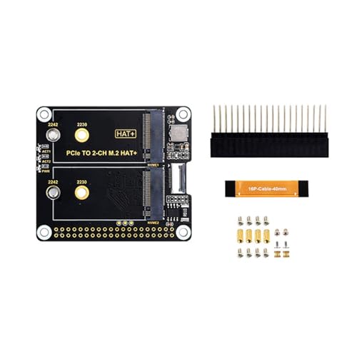 Zkydhbd 2CH SSD HAT Für 2242 2230 PCIe Zu SSD Adapterplatine (SSD Und Mainboard Nicht Lieferumfang Enthalten)