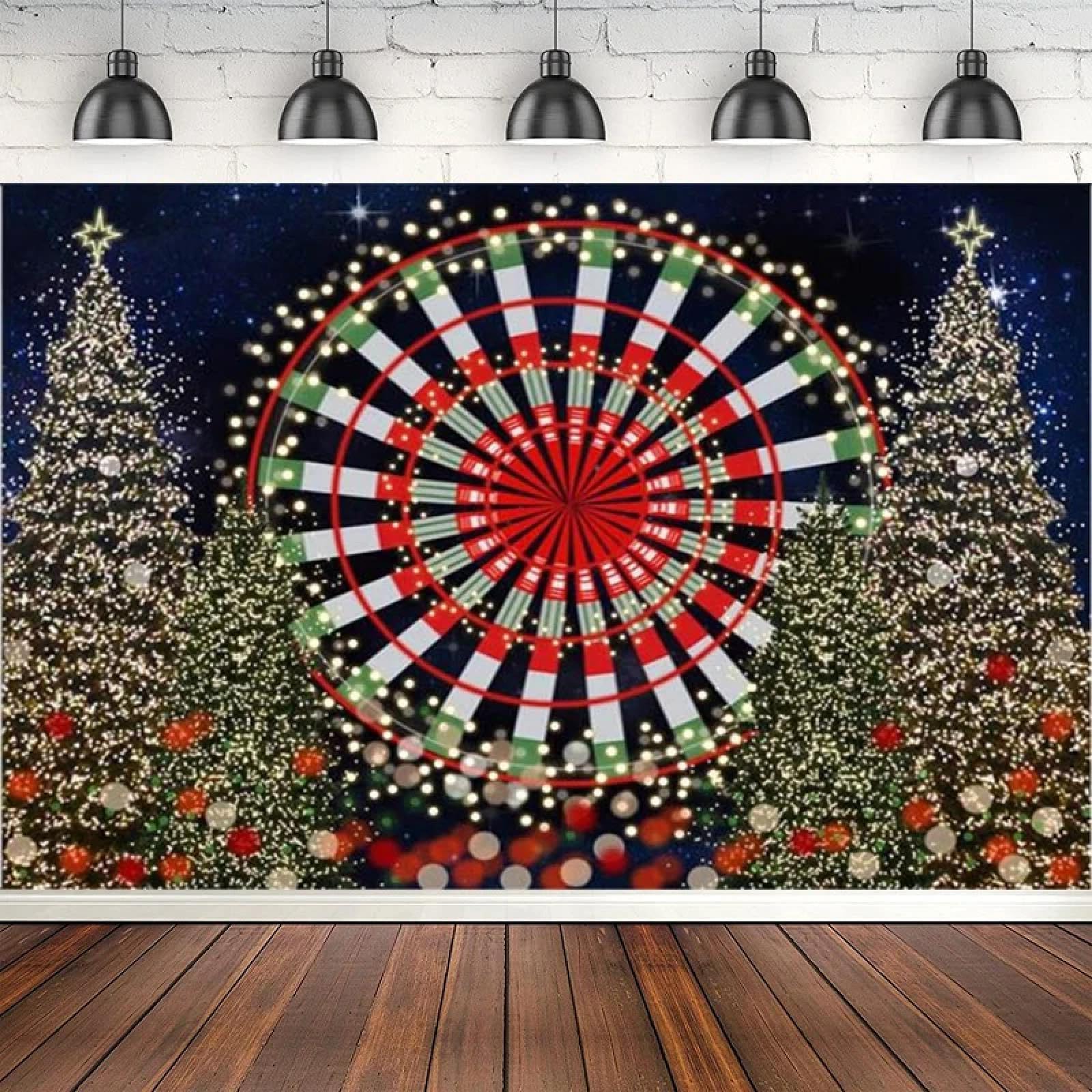 Weihnachten Nacht Riesenrad Fotografie Hintergrund Mädchen Porträt Kind Fotoanruf Foto Hintergrund Banner Weihnachten Baum Kind Poster 300x200cm