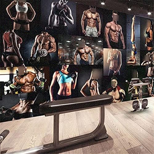 XLMING Fitnessstudio Tanzstudio Boxen Yoga Studio Industrielle Dekoration 3D Tapeten Home Esszimmer Sofa Schlafzimmer Wohnzimmer TV Hintergrund-430cm×300cm