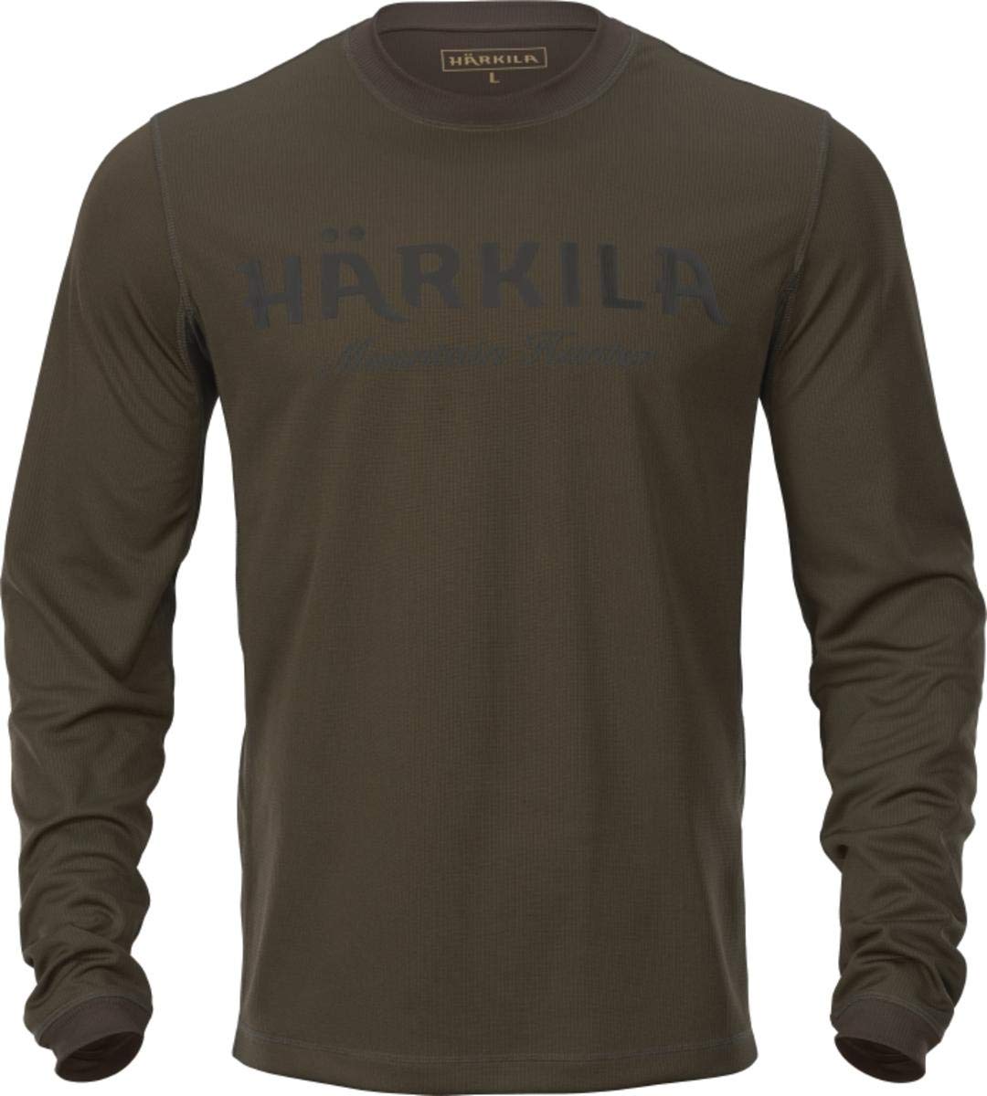 Härkila | Mountain Hunter L/S T-Shirt | Professionelle Jagd Kleidung & Jagd Zubehör für Herren & Damen | Skandinavische Qualität Made to Last | Hunting Green/Shadow Brown, XXL