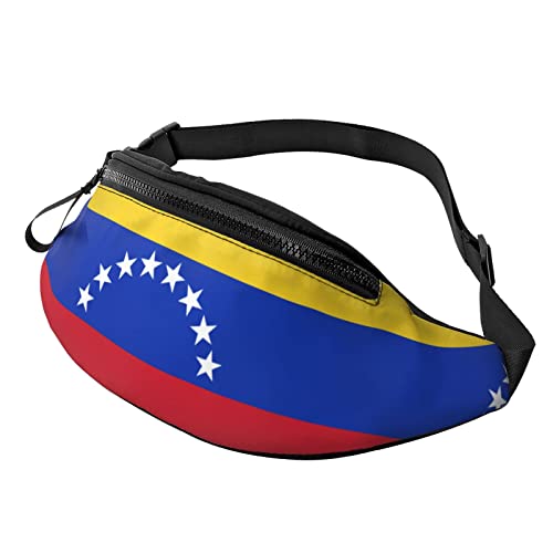 Gürteltasche mit Flagge von Venezuela, für Damen und Herren, Hüfttasche, Reisen, Yoga, Fitnessstudio, für Outdoor, Workout, Sport, Reisen, Laufen, Schwarz , Einheitsgröße