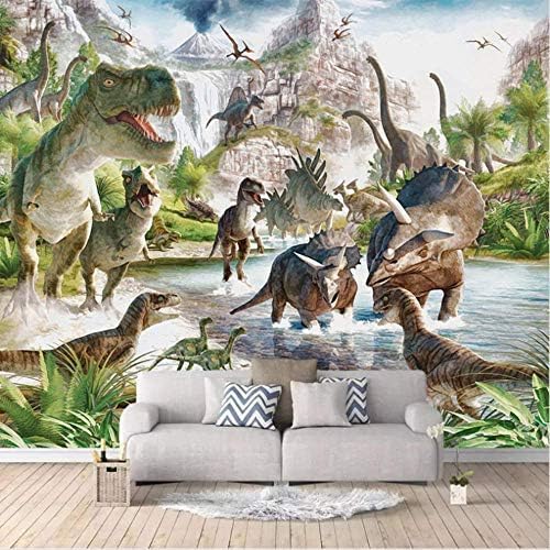 XLMING Dinosaurier-Welt Kinder 3D Tapeten Home Esszimmer Sofa Schlafzimmer Wohnzimmer TV Hintergrund-150cm×105cm