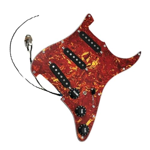 Standard-Pickguard-Tonabnehmer E-Gitarre Langlebige 7-Wege-Typ voll beladene Schlagbrett-Tonabnehmer SSS Single Coil Gitarren-Tonabnehmer (Color : A)