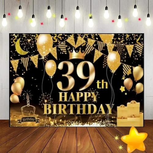 Alles Gute zum 36/37/38/39/40. Geburtstag Gemütlicher Hintergrund für Fotografie Laterne Green Screen Junge Smash Kuchen Rose Cust Hintergrund Blumen 300x200cm