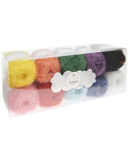 Rico Design Creative Bubble Set, 10 Farben á je 50g (Rainbow)