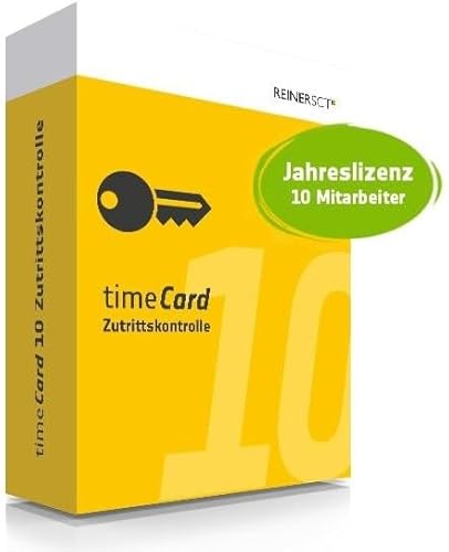 REINER timeCard - (v. 10) - Abonnement-Lizenz (1 Jahr) - 10 Mitarbeiter - ESD - Win, Android, iOS (2749601-481)