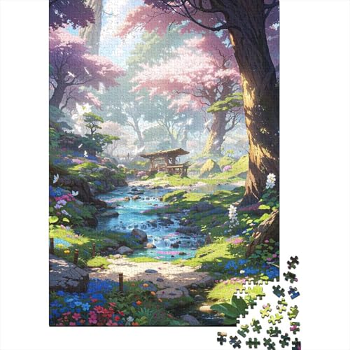 1000 Teile für Erwachsene, schwierige Puzzles, geheimer Eingang, Holzpuzzles für Erwachsene und Jugendliche als Geburtstagsgeschenk für Erwachsene, Jungen und Mädchen 29,53x19,69 Zoll