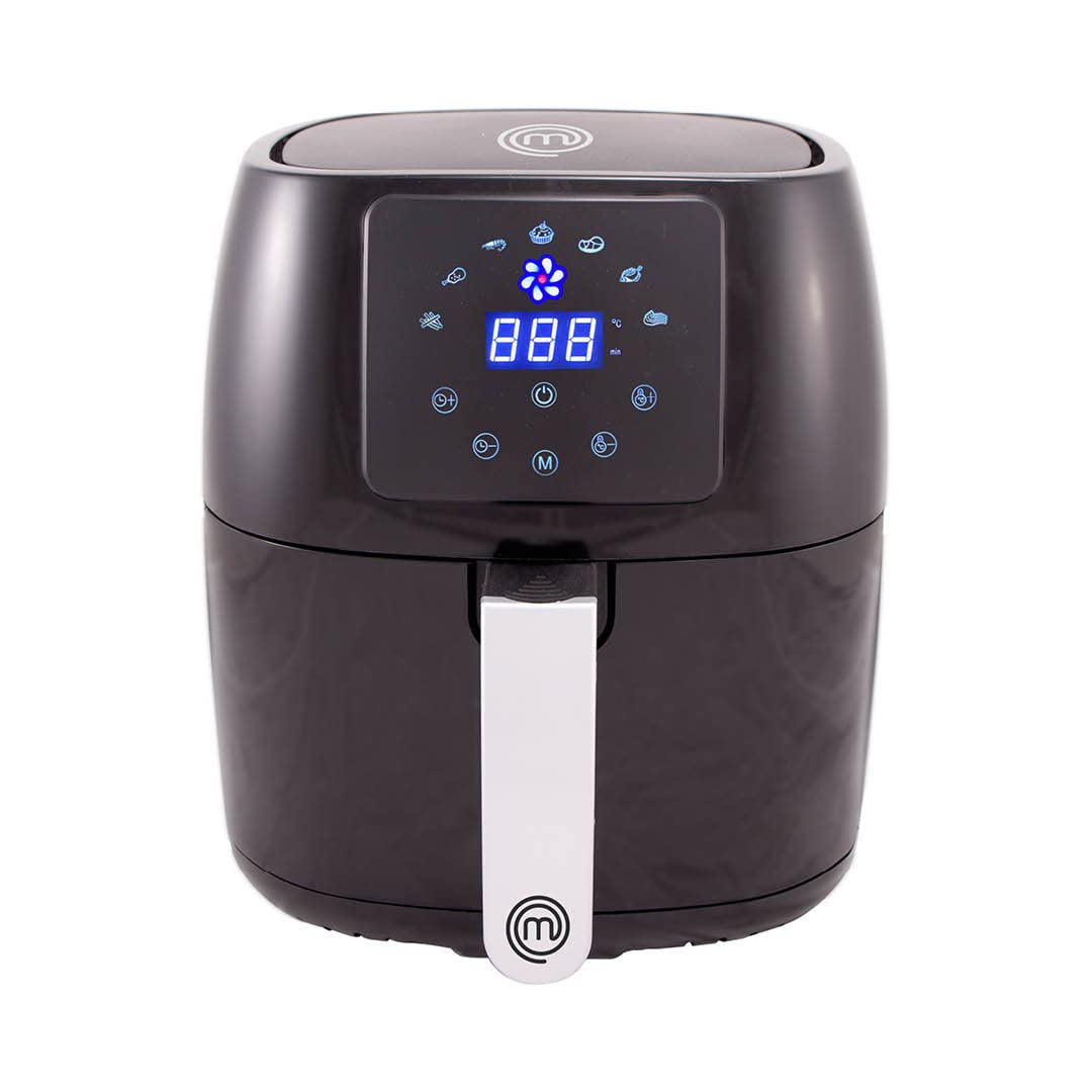 MasterChef Heißluftfritteuse 4,5L Airfryer 1400W, Fritteuse Heissluft ohne Fett für 2-4 Personen, Heissluftfriteuse mit Digitales Touchscreen und 7 Programmen, Vorheizen & Warmhalten, 80-200°C