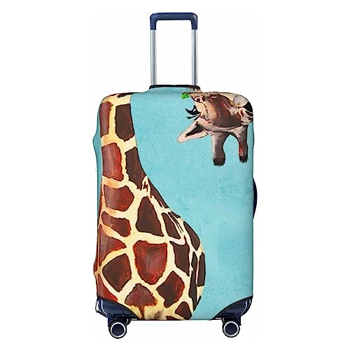 Miniks Lustige Giraffen-Kunst-Reisegepäckabdeckung, robuster Koffer-Schutz, passend für 45,7 - 81,3 cm große Gepäckstücke, Größe XL, Schwarz, X-Large