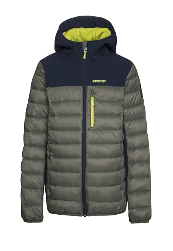 Protest Jungs Outdoorjacke 10K wasserdichte und atmungsaktive Gonzo JR Grey Green 152