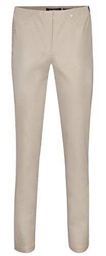 Robell Style Marie – Bequeme, stretchige Damenhose, Gerade geschnittenes Bein mit Schlitz, bekannt aus TV Werbung Farbe Creme Größe 42