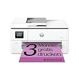 HP OfficeJet Pro 9720e A3-Multifunktionsdrucker, Drucken bis A3, 3 Monate gratis drucken mit HP Instant Ink inklusive, HP+, Drucker, Scanner, Kopierer, Fax, WLAN, LAN, Duplex, Airprint, Grau-Weiß