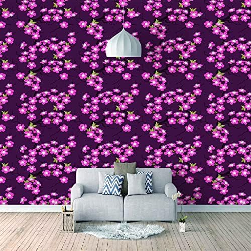 Lila Blumen 3D Tapeten Wanddekoration Fototapete Sofas Wohnzimmer Wandbild Schlafzimmer-400cm×280cm