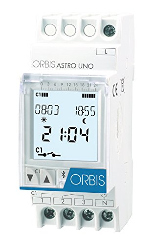 ORBIS Zeitschalttechnik Zeitschaltuhr für Hutschiene Betriebsspannung: 230 V/AC ASTRO UNO 1 Wechsler 16 A 250 V/AC Astronomisch, Tagesprogramm, Wochenprogramm