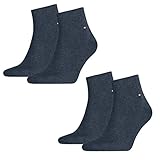 Tommy Hilfiger Herren Quarter Socken Flag Quartersocken 4er Pack, Größe:47-49;Farbe:jeans