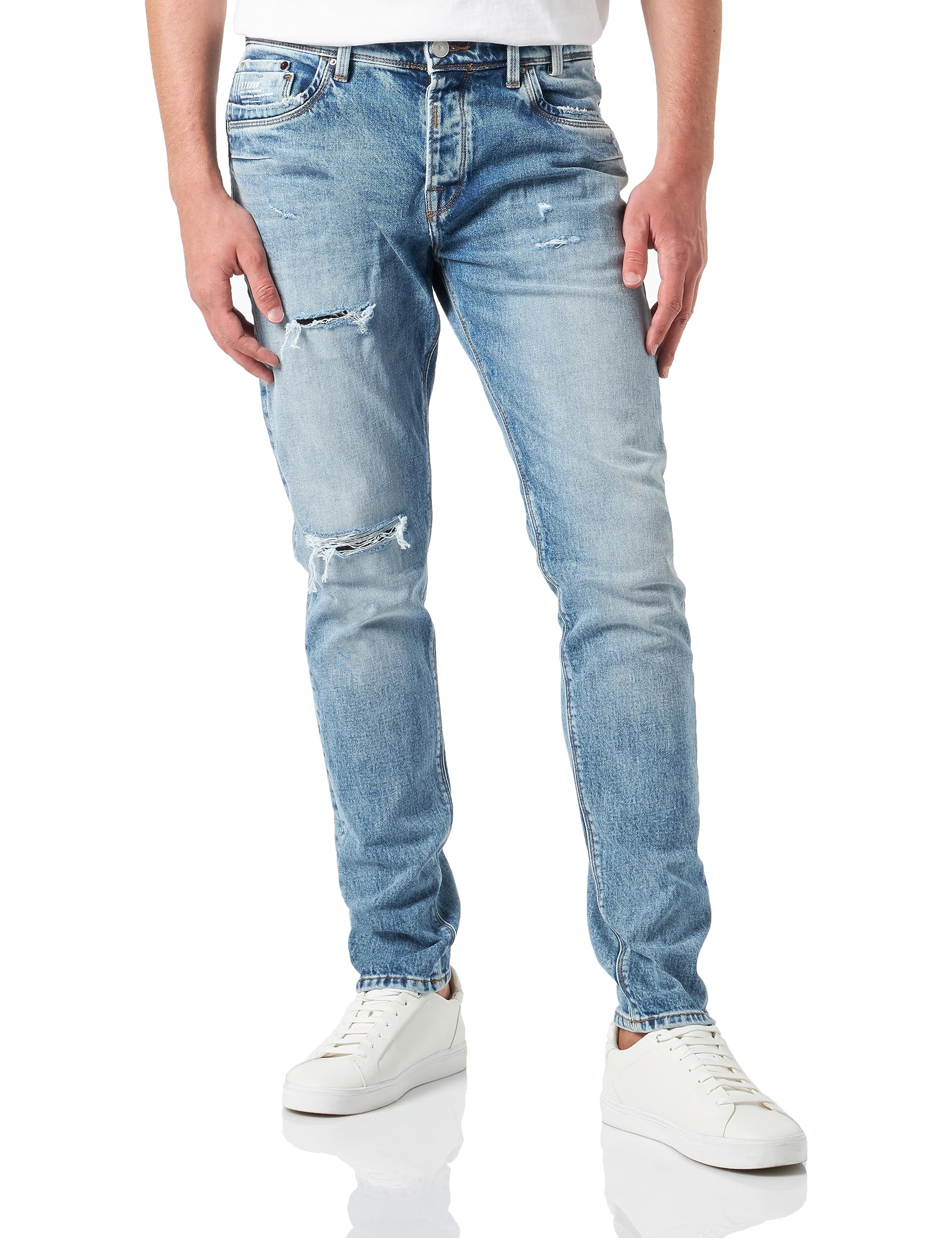 LTB Jeans Herren Jeans Vernon - Jeans Herren Locker aus Baumwollmischung Gerade Denim Dunkel mit Knopfleiste Mittlere Taille - Blau