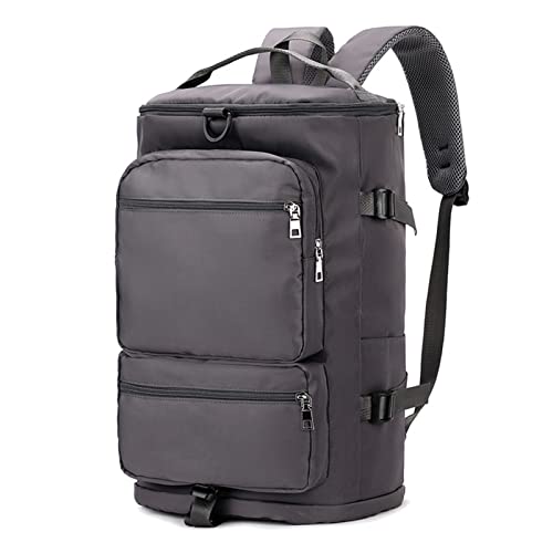 MEELYHOME Sporttasche, Rucksack, Reisetasche, Wochenendtasche, Reisetasche, Schultertasche, lässiger Tagesrucksack für Damen und Herren, grau, 32*20*49cm