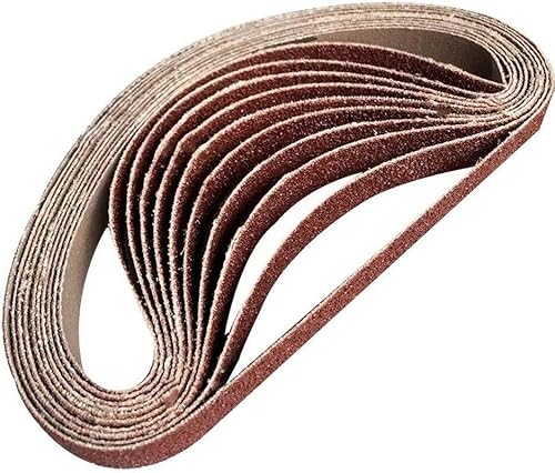 10 Stück/Set 452 x 15 mm Schleifbänder, Körnung 40–800, Schleifpapier, Schleifbänder für Bandschleifer, Schleifwerkzeug, Holz, weiches Metall, Polieren, 452 x 15 60 Mesh